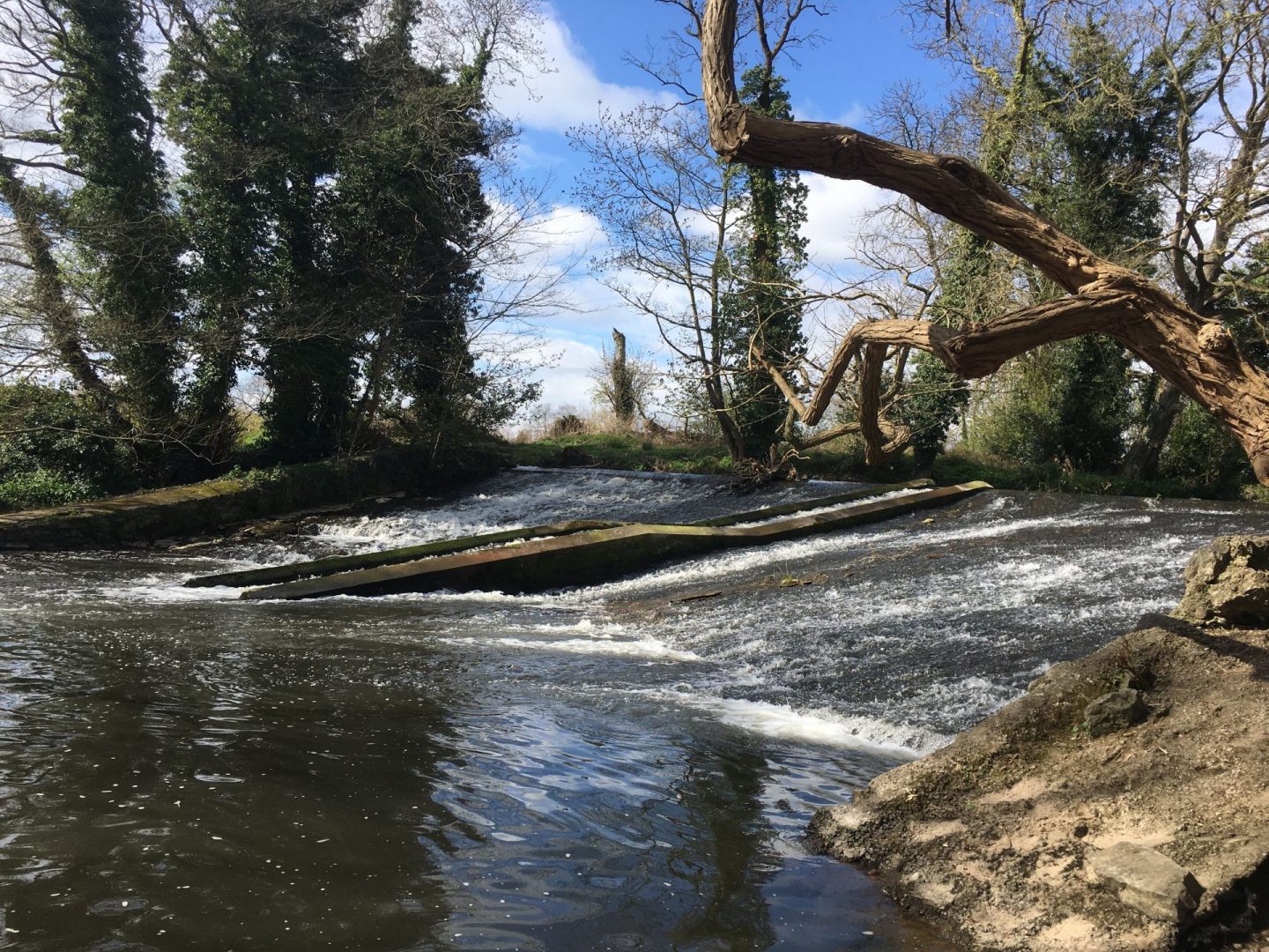 Rossett weir sometimes called the Causeway